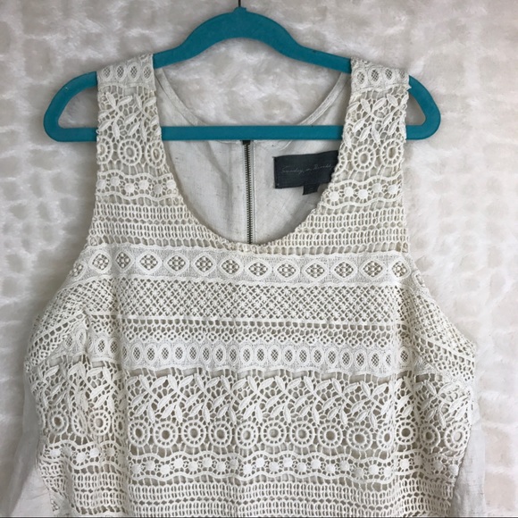 Sunday In Brooklyn Cream Knit Tank Top Anthro M - Picture 2 of 8